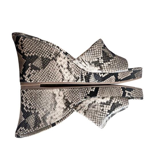JESSICA SIMPSON SNAKE PRINT WEDGES PLATFORM SANDALS SZ. 8.5 NEW - Picture 5 of 7